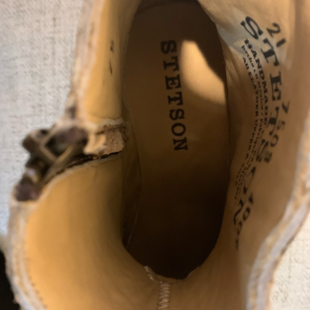 Stetson Brown Venice Python Cowboy bootie - Picture 4 of 7
